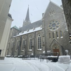 St Francis Desales Church - Side view of SFDS with handicap ramp access