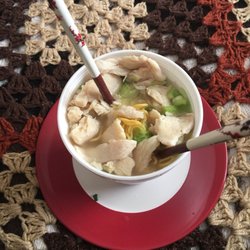 Lau's Fish & Chip Shop - Chicken noodle soup from Lau's fish and chip shop