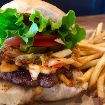 LA Burger - K Town Burger with string fries - Burgers Near Me - Richardson, Texas