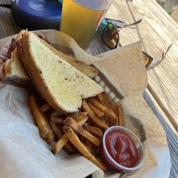 Ruben and fries Ruben and fries