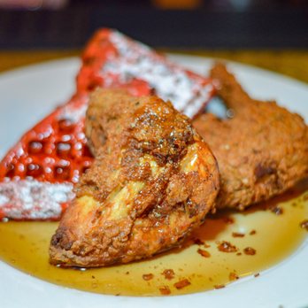 The Bronx Public - Chicken and red velvet waffles - Sports Bars Near Me - Bronx, New York The Bronx Public - Chicken and red velvet waffles - Sports Bars Near Me - Bronx, New York