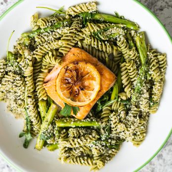 Youtopia - Delicious! Arugula pasta, gluten-free, with asparagus and salmon. - Gluten-Free Near Me - Littleton, Colorado