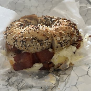Philly Style Bagels - Bacon, Egg, Cheese on Everything bagel - Bagels Near Me - Philadelphia, Pennsylvania Philly Style Bagels - Bacon, Egg, Cheese on Everything bagel - Bagels Near Me - Philadelphia, Pennsylvania