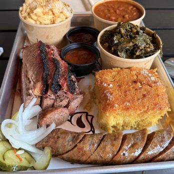 Drinking Pig BBQ - Cornbread, Collard Greens, Brisket, Mac and Cheese, BBQ Sauces, Pickles and pickled onions. - Barbeque Near Me - Miami, Florida Drinking Pig BBQ - Cornbread, Collard Greens, Brisket, Mac and Cheese, BBQ Sauces, Pickles and pickled onions. - Barbeque Near Me - Miami, Florida