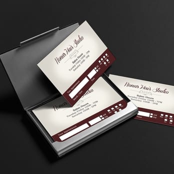 Studio AM - Nona's Hair Studio: Business card design and printing - Web Design Near Me - Glendale, California