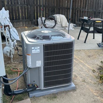Roach HVAC - New AC unit, finishing up with straps and some final touches after 3 long days. - Heating & Air Conditioning/HVAC Near Me - Sacramento, California