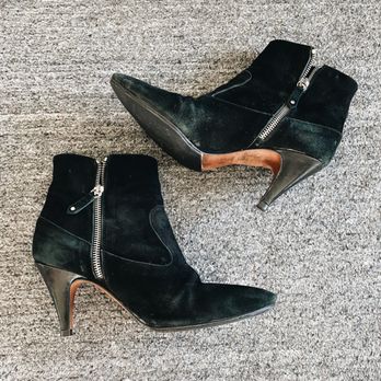 Goods & Services - REPAIR WORK & RE-DESIGN: Added calf leather to the heels, new heel caps, and Vibram soles. - Shoe Repair Near Me - Los Angeles, California