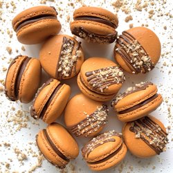 Carousel Macarons - Chocolate Caramel Toffee Macarons