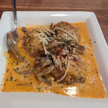 Campo Enoteca - The appetizer with mushroom sauce and meatballs - Italian Near Me - Manchester, New Hampshire
