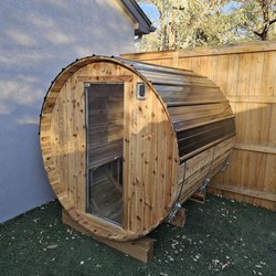 Denver Sauna Builders - 6x6 Barrel sauna in Golden