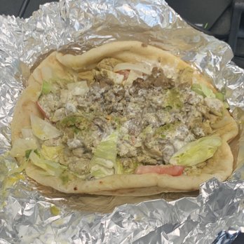 Jordanian Halal - Mixed 11. Mix on Pita with Salad - Food Trucks Near Me
