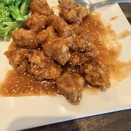 sesame chicken tastes like orange chicken because they mix their orange chicken sauce with their general tso's sauce.