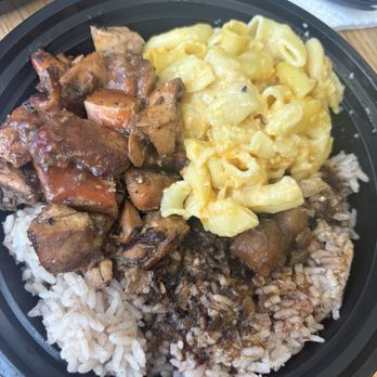 The Jerk Grill - Jerk Bowl with Macaroni and Cheese - Caribbean Near Me - Redlands, California The Jerk Grill - Jerk Bowl with Macaroni and Cheese - Caribbean Near Me - Redlands, California