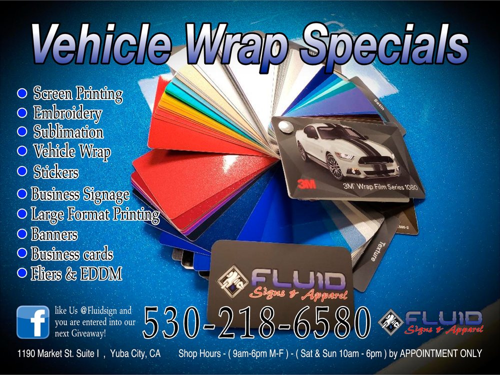 FLUID SIGNS & APPAREL Updated August 2024 1200 Market St, Yuba City
