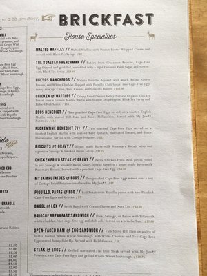 Menu photo 5 Brickroom Ashland, OR