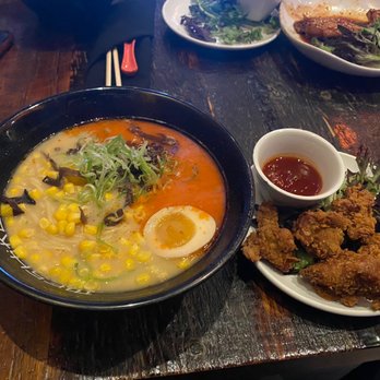 Meshikou - Spicy paitan Ramen with Karaage chicken - Ramen Near Me - Columbus, Ohio Meshikou - Spicy paitan Ramen with Karaage chicken - Ramen Near Me - Columbus, Ohio