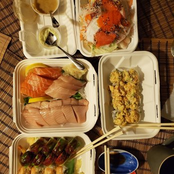 Sushi California - Seafood Salad $8.50, Tuna/Salmon Sashimi $13.50, Toro Sashimi $15.50, Yellow Town Roll $5.50, Caterpillar Roll $8.75, Alaska Roll $4.95 - Japanese Near Me - Vancouver, British Columbia Sushi California - Seafood Salad $8.50, Tuna/Salmon Sashimi $13.50, Toro Sashimi $15.50, Yellow Town Roll $5.50, Caterpillar Roll $8.75, Alaska Roll $4.95 - Japanese Near Me - Vancouver, British Columbia