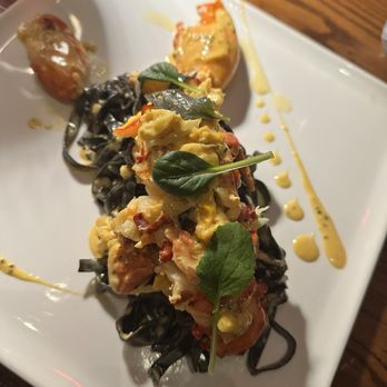 Veranda - Lobster Squid ink pasta!! So so good! Pastas are bad made my the chef and worth every money! Couldn't get enough of it! Just right .. - Breakfast & Brunch Near Me - Las Vegas, Nevada