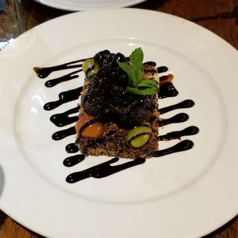 Agora Taverna - Feta cheese covered in sesame seeds. Topped with figs and a glazed reduction. - Greek Near Me - Forest Hills, New York
