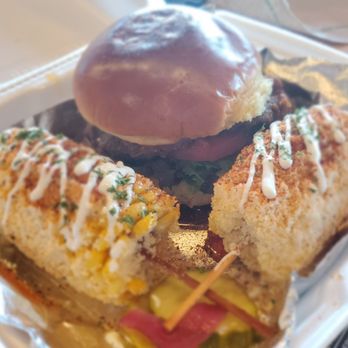 Sauce the City - Portobello Burger (Vegetarian) and Street Corn - Desserts Near Me - Cleveland, Ohio Sauce the City - Portobello Burger (Vegetarian) and Street Corn - Desserts Near Me - Cleveland, Ohio