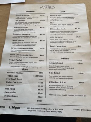Menu photo 1 Cafe Mambo Paia, HI Menu photo 1 Cafe Mambo Paia, HI