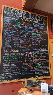 Menu photo 2 Cafe Loco Westminster, VT