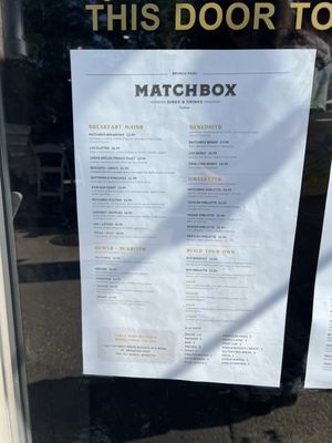 Menu photo 2 Matchbox Diner & Drinks Grand Rapids, MI