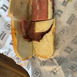 Roast beef sandwich Giant that seems short on meat and cheese!!!