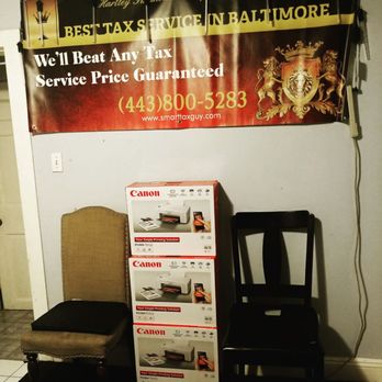 Leather Mae Tax Services - Inside of our tax office oh yeah we are giving away those printers - Tax Services Near Me - Baltimore, Maryland