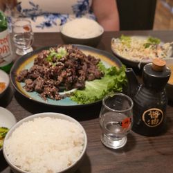 Beef bulgogi, and the banchan that comes with it