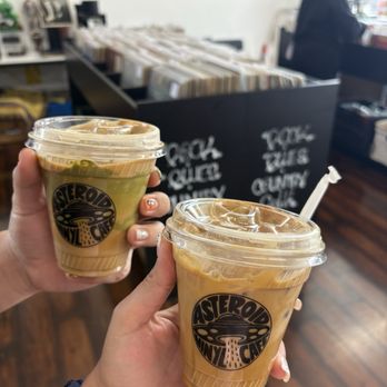 Asteroid Vinyl Cafe - Pistachio latte and pumpkin horchata latte - Vinyl Records Near Me - Inglewood, California Asteroid Vinyl Cafe - Pistachio latte and pumpkin horchata latte - Vinyl Records Near Me - Inglewood, California