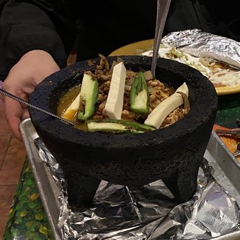 Hacienda Fuentes - Molcajete for 2 - Mexican Near Me - Pekin, Illinois Hacienda Fuentes - Molcajete for 2 - Mexican Near Me - Pekin, Illinois
