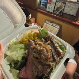 Mini steak plate with salad