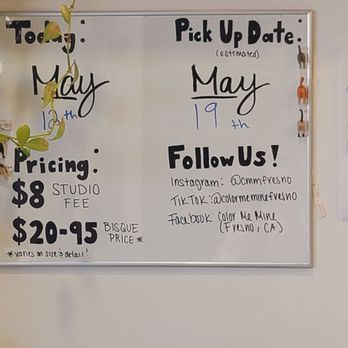 Color Me Mine - May 2023 pricing - Paint-Your-Own Pottery Near Me - Fresno, California Color Me Mine - May 2023 pricing - Paint-Your-Own Pottery Near Me - Fresno, California