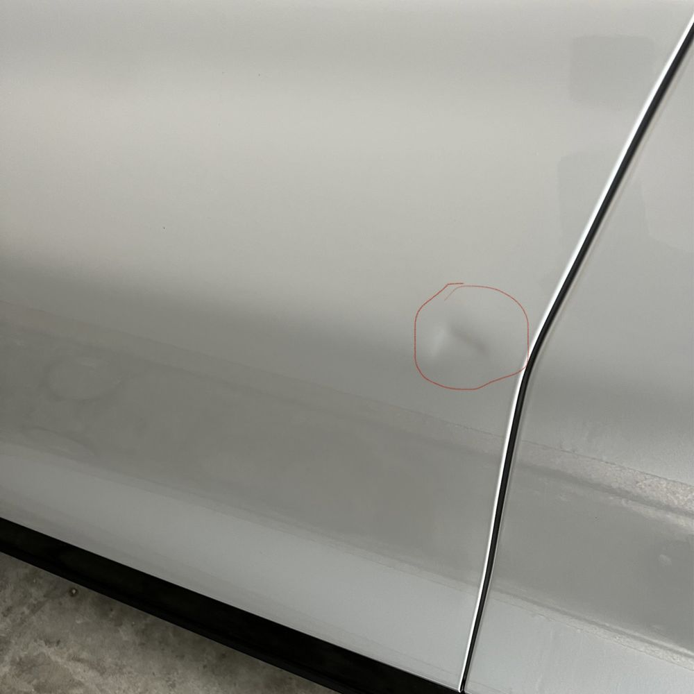 Driver's side door ding pic 1 Driver's side door ding pic 1