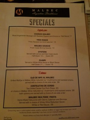 Menu photo 8 Malbec Argentine Steakhouse Philadelphia, PA Menu photo 8 Malbec Argentine Steakhouse Philadelphia, PA