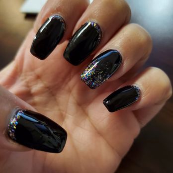 Johnny's Nails - Ombre on ring finger & reverse french in the others - Nail Salons Near Me - Bayside, New York