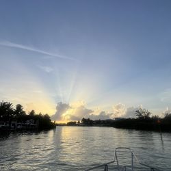 Beautiful Sunset in Key Colony Beach on a Grady White