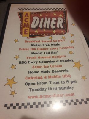 Menu photo 8 Acme Diner Acme, WA