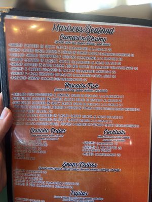 Menu photo 2 Casa Mariachi Bakersfield, CA