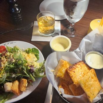 Cherokee Chophouse - House salad with bacon honey mustard dressing and cheese toast! - Steakhouses Near Me - Marietta, Georgia Cherokee Chophouse - House salad with bacon honey mustard dressing and cheese toast! - Steakhouses Near Me - Marietta, Georgia