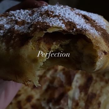 Pastry Land - M'semen on the bottom & Cinnamon chicken Pastilla on top - Bakeries Near Me - Quincy, Massachusetts