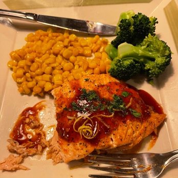 99 Restaurants - Chili salmon with two sides.. healthy.. 600 cal - Pubs Near Me - Mashpee, Massachusetts