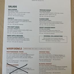 Front menu.