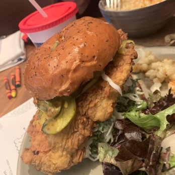 Finch & Fork - Buttermilk Fried Chicken Sandwich - New American Near Me - Santa Barbara, California Finch & Fork - Buttermilk Fried Chicken Sandwich - New American Near Me - Santa Barbara, California