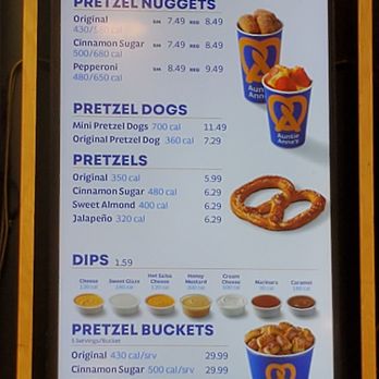 Auntie Anne's - Menu - Pretzels Near Me - Milpitas, California Auntie Anne's - Menu - Pretzels Near Me - Milpitas, California