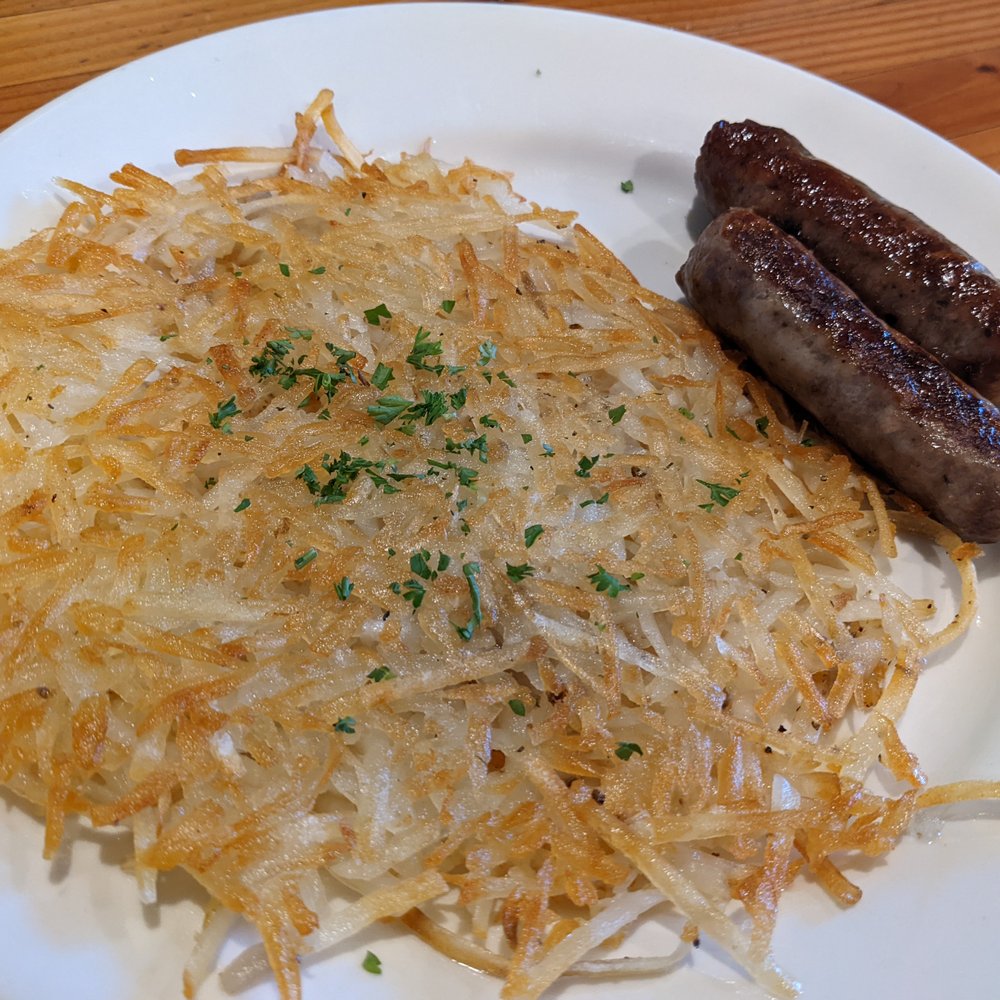 Genie's Cafe - Hash browns and sausage - New American Near Me - Portland, Oregon Genie's Cafe - Hash browns and sausage - New American Near Me - Portland, Oregon