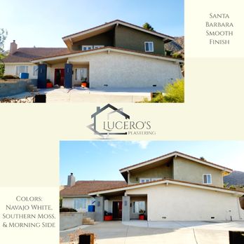 Lucero's Plastering - Re-stucco of residence with a Santa Barbara Smooth Finish in Palmdale, California. - Stucco Services Near Me - Llano, California Lucero's Plastering - Re-stucco of residence with a Santa Barbara Smooth Finish in Palmdale, California. - Stucco Services Near Me - Llano, California