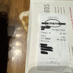 101 Drycleaners - Here is the receipt that she voided as she knew I would start a dispute with Visa. She tried to take these receipts.