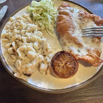 Rhein Haus - Pork, schnitzel, apple slaw, and spatzle. - Bars Near Me - Denver, Colorado Rhein Haus - Pork, schnitzel, apple slaw, and spatzle. - Bars Near Me - Denver, Colorado